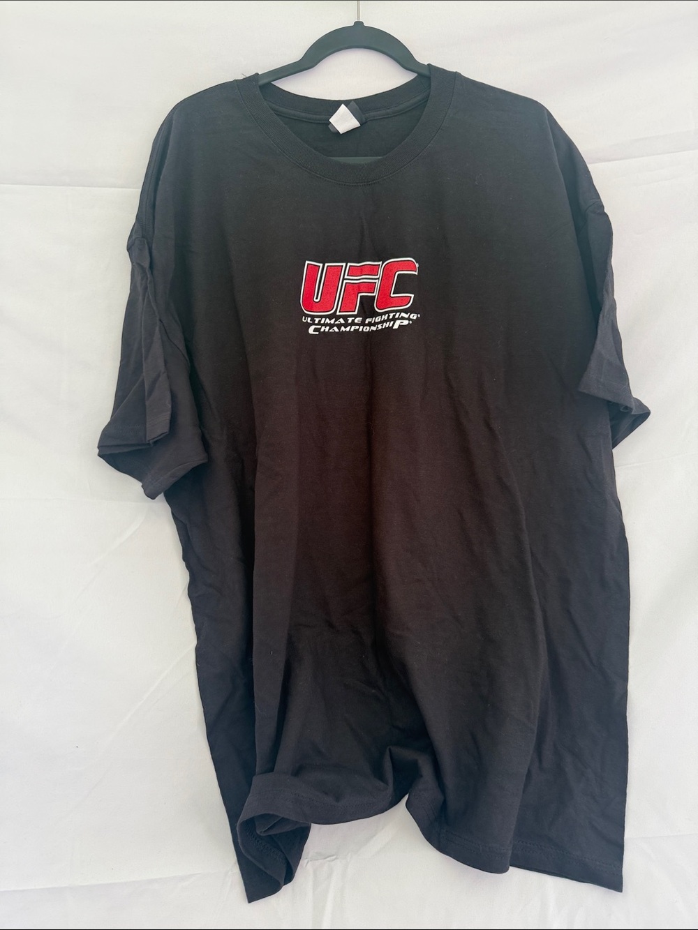 UFC Black T-Shirt with Red and White Logo